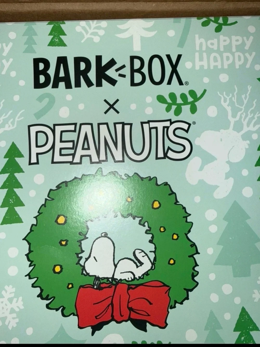 Peanuts Yellow Woodstock Toy Holiday Snowman & Snoopy Pocket Dog Bark Box NWT